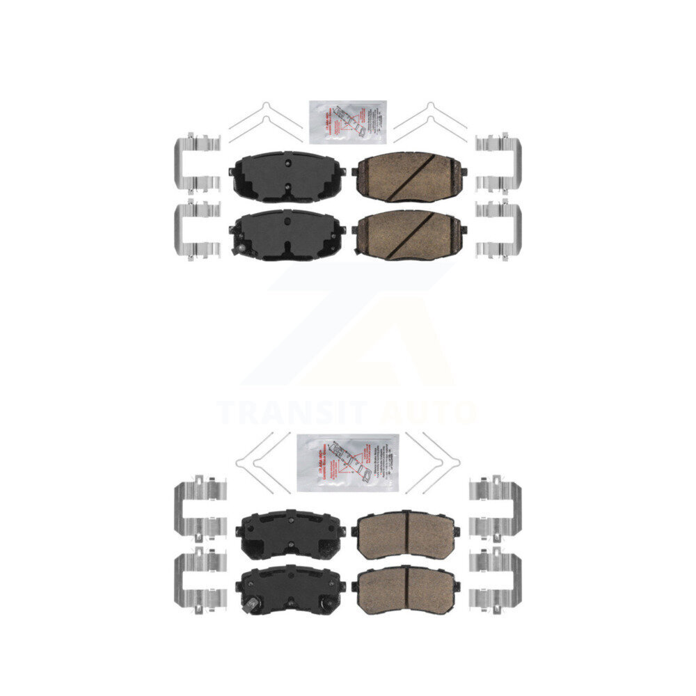Front Rear Ceramic Disc Brake Pads Kit For Hyundai Kona Kia Seltos KNF-101156