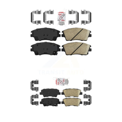 Front Rear Ceramic Disc Brake Pads Kit For 2017-2020 Hyundai Elantra 1.6L KNF-101160