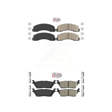 Front Rear Ceramic Disc Brake Pads Kit For Ford F-150 Expedition Lincoln Navigator KNF-101169