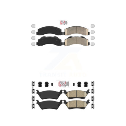 Front Rear Ceramic Disc Brake Pads Kit For Ford F-150 KNF-101176