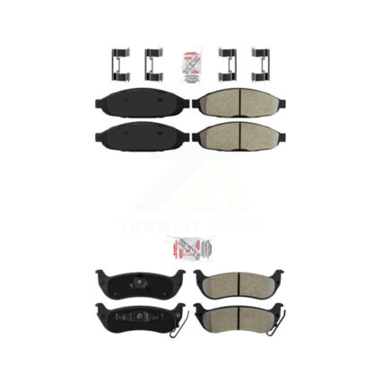 Front Rear Semi-Metallic Disc Brake Pads Kit For 2004-2008 Chrysler Pacifica KNF-101183