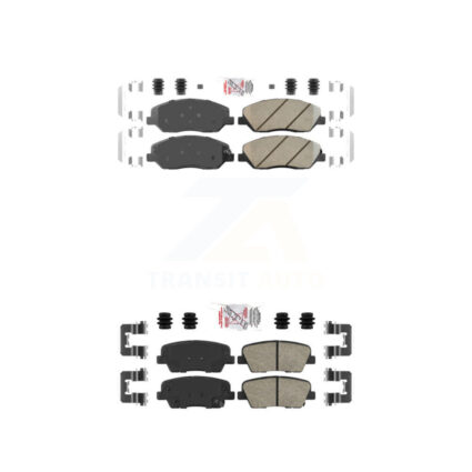 Front Rear Ceramic Disc Brake Pads Kit For Kia Sedona Hyundai Entourage Genesis Borrego KNF-101192