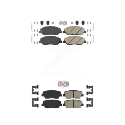 Front Rear Ceramic Disc Brake Pads Kit For Kia Sedona Hyundai Entourage Genesis Borrego KNF-101193
