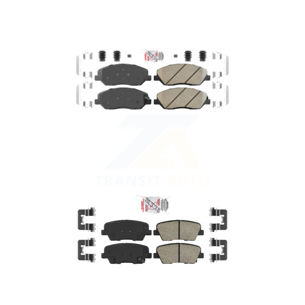Front Rear Ceramic Disc Brake Pads Kit For Kia Sedona Hyundai Entourage Genesis Borrego KNF-101193