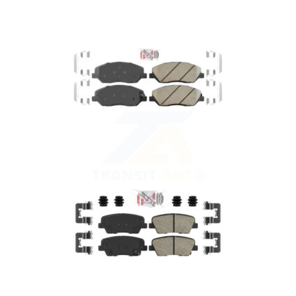 Front Rear Ceramic Disc Brake Pads Kit For Kia Sedona Hyundai Entourage Genesis Borrego KNF-101194