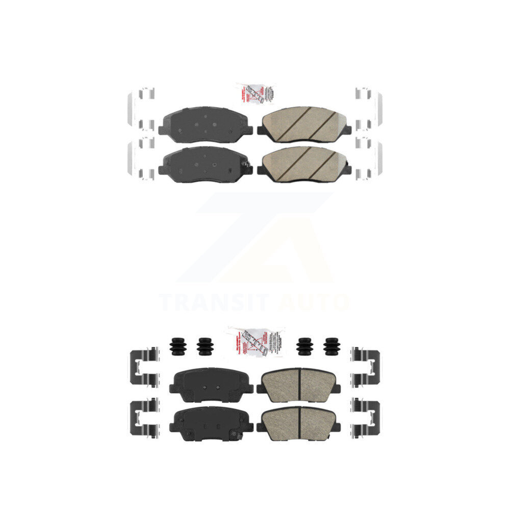 Front Rear Ceramic Disc Brake Pads Kit For Kia Sedona Hyundai Entourage Genesis Borrego KNF-101194