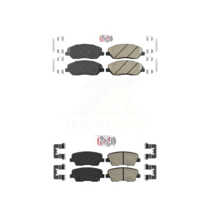 Front Rear Ceramic Disc Brake Pads Kit For Kia Sedona Hyundai Entourage Genesis Borrego KNF-101195