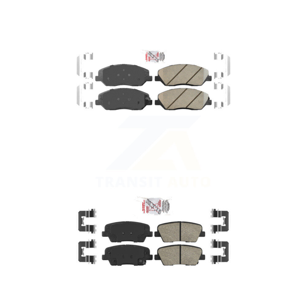 Front Rear Ceramic Disc Brake Pads Kit For Kia Sedona Hyundai Entourage Genesis Borrego KNF-101195