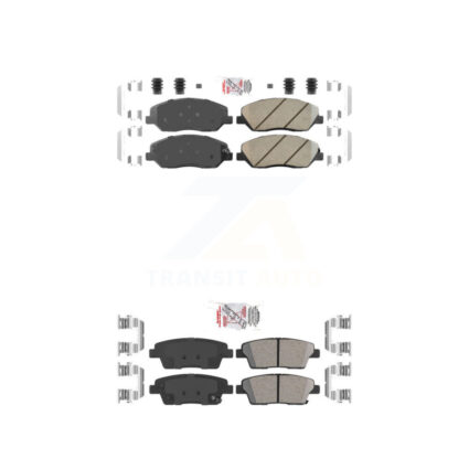 Front Rear Ceramic Disc Brake Pads Kit For Hyundai Genesis 3.8L KNF-101197