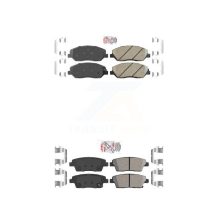 Front Rear Ceramic Disc Brake Pads Kit For Hyundai Genesis 3.8L KNF-101198