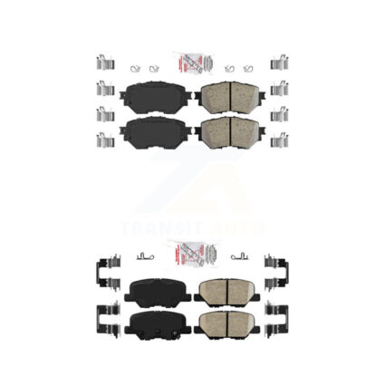 Front Rear Ceramic Disc Brake Pads Kit For Mazda 3 Sport KNF-101206