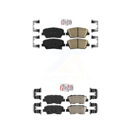 Front Rear Ceramic Disc Brake Pads Kit For 2012-2017 Hyundai Azera KNF-101214