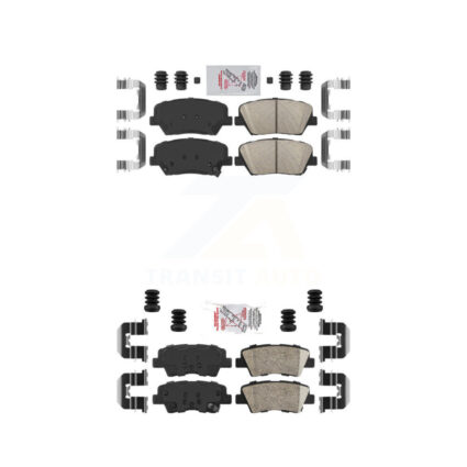 Front Rear Ceramic Disc Brake Pads Kit For 2012-2017 Hyundai Azera KNF-101215