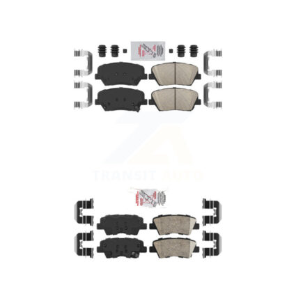 Front Rear Ceramic Disc Brake Pads Kit For 2012-2017 Hyundai Azera KNF-101216