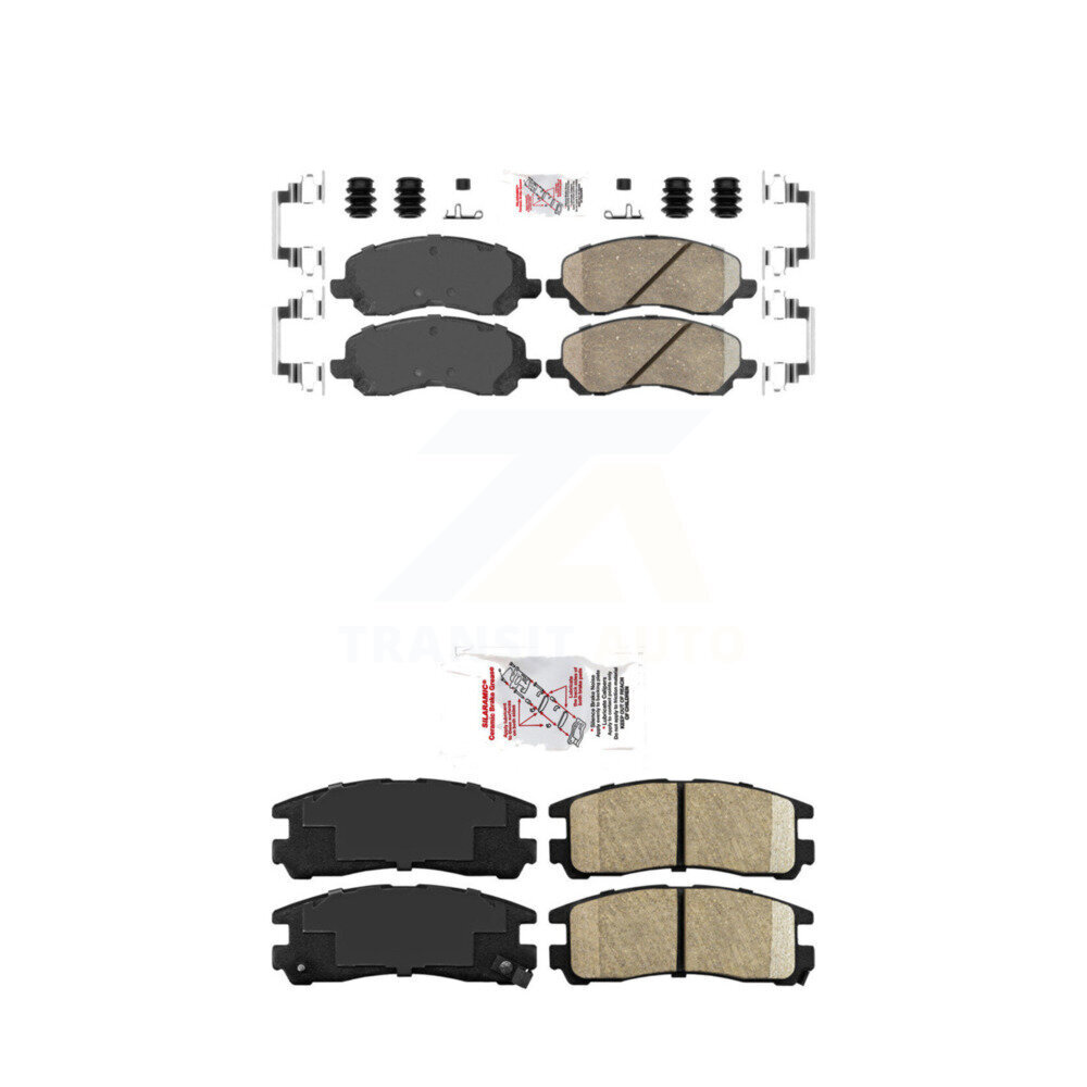 Front Rear Ceramic Disc Brake Pads Kit For Mitsubishi Chrysler Sebring Eclipse Galant KNF-101220