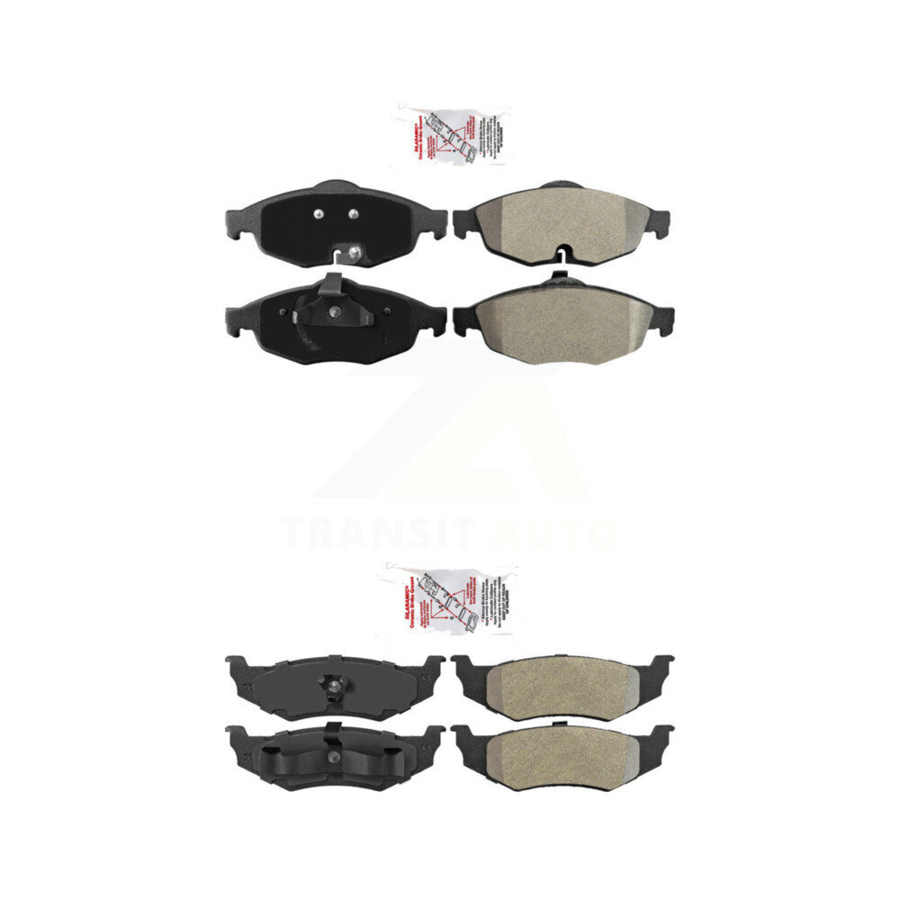 Front Rear Semi-Metallic Disc Brake Pads Kit For Chrysler Sebring Dodge Stratus KNF-101221