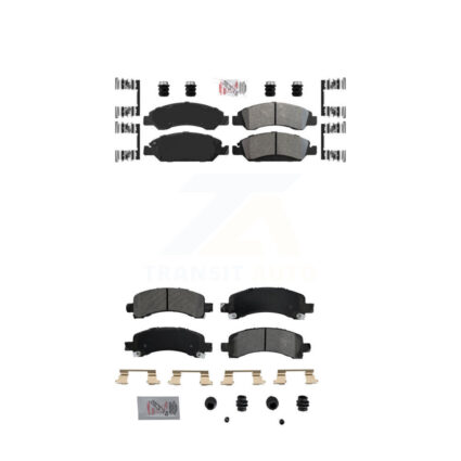 Front Rear Semi-Metallic Disc Brake Pads Kit For Chevrolet Express 1500 GMC Savana KNF-101259