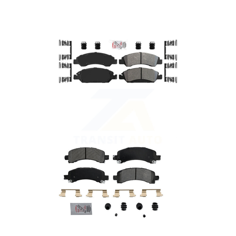 Front Rear Semi-Metallic Disc Brake Pads Kit For Chevrolet Express 1500 GMC Savana KNF-101259