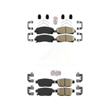 Front Rear Ceramic Disc Brake Pads Kit For Honda Ridgeline Acura TL KNF-101279