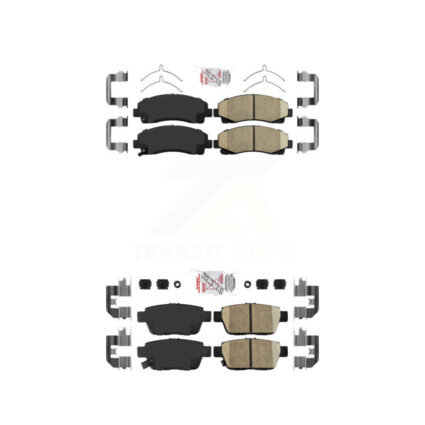Front Rear Ceramic Disc Brake Pads Kit For Honda Ridgeline Acura TL KNF-101282
