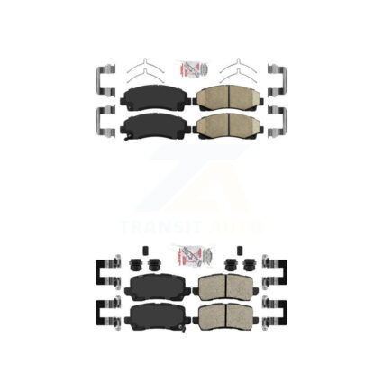 Front Rear Ceramic Disc Brake Pads Kit For 2015-2020 Acura TLX KNF-101285