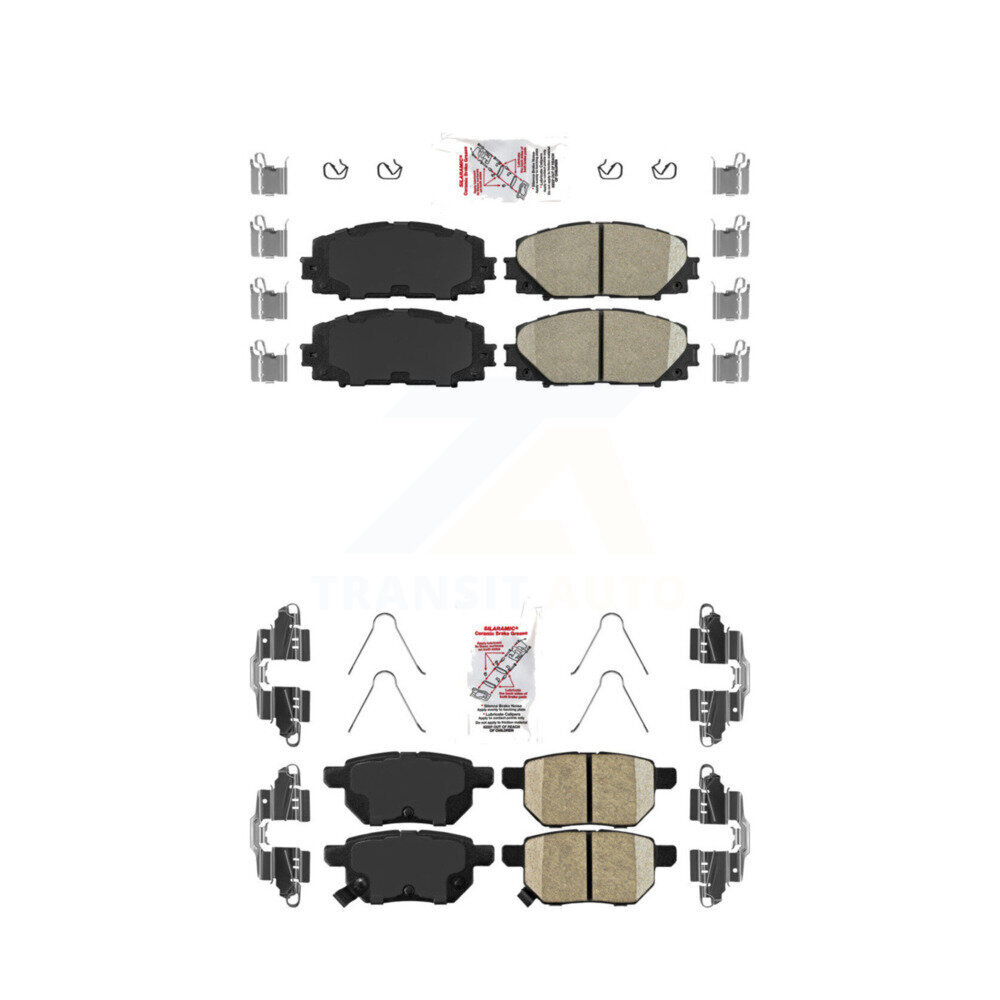 Front Rear Ceramic Disc Brake Pads Kit For Toyota Corolla Yaris Prius Prime Lexus CT200h KNF-101296
