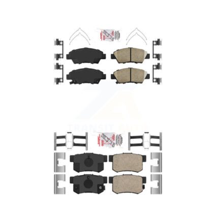 Front Rear Ceramic Disc Brake Pads Kit For 2011-2015 Honda CR-Z KNF-101300
