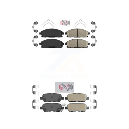 Front Rear Ceramic Disc Brake Pads Kit For Nissan X-Trail Quest KNF-101303