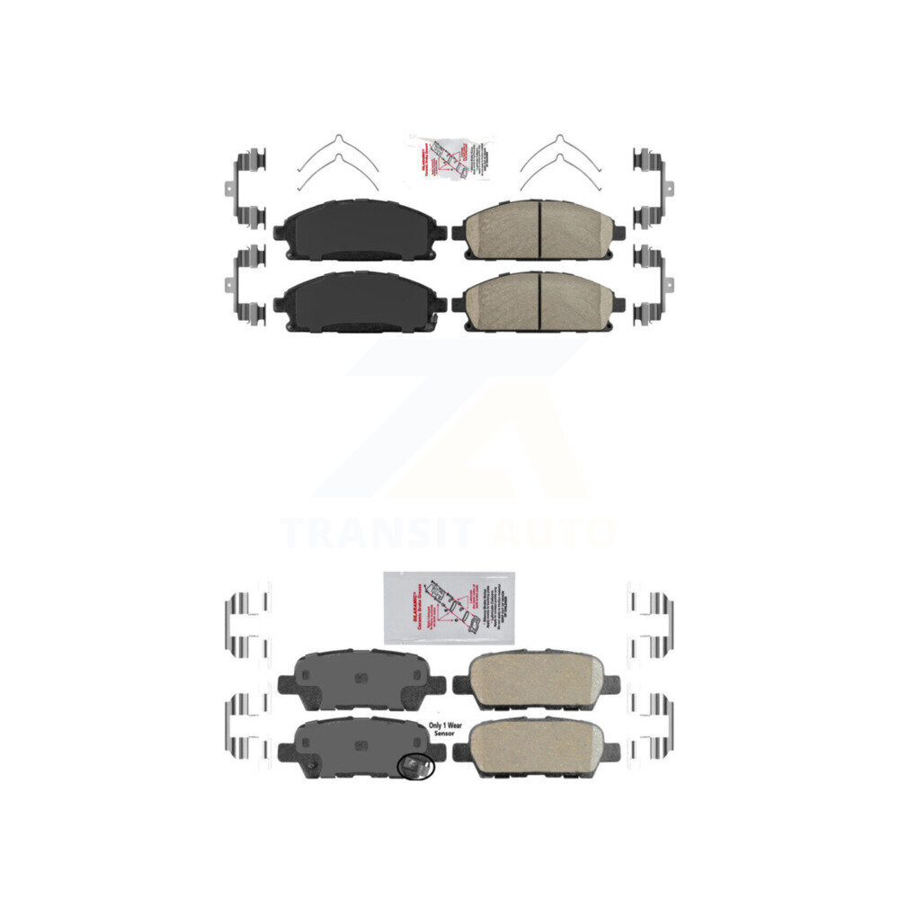 Front Rear Ceramic Disc Brake Pads Kit For Nissan X-Trail Quest KNF-101303