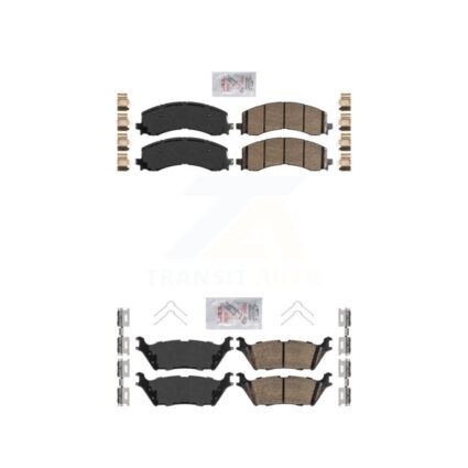 Front Rear Ceramic Disc Brake Pads Kit For Ford Bronco F-150 Lightning Expedition Lincoln KNF-101304