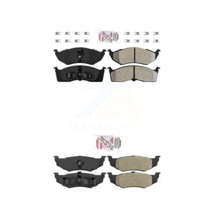 Front Rear Semi-Metallic Disc Brake Pads Kit For Chrysler Intrepid Dodge Concorde 300M KNF-101326
