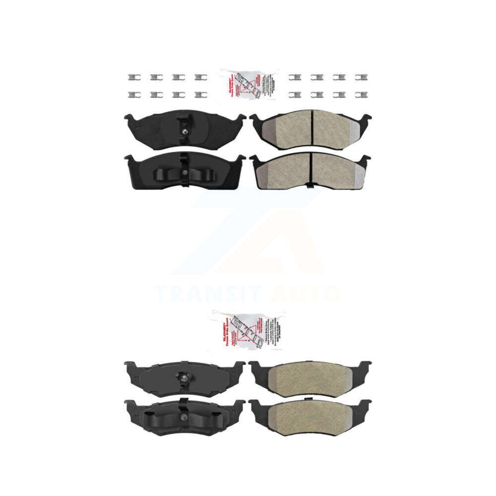 Front Rear Semi-Metallic Disc Brake Pads Kit For Chrysler Intrepid Dodge Concorde 300M KNF-101326