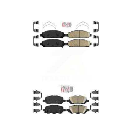 Front Rear Ceramic Disc Brake Pads Kit For 2009-2016 Toyota Venza KNF-101329