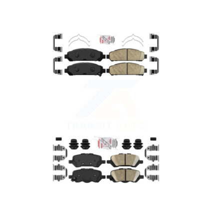 Front Rear Ceramic Disc Brake Pads Kit For 2009-2016 Toyota Venza KNF-101330