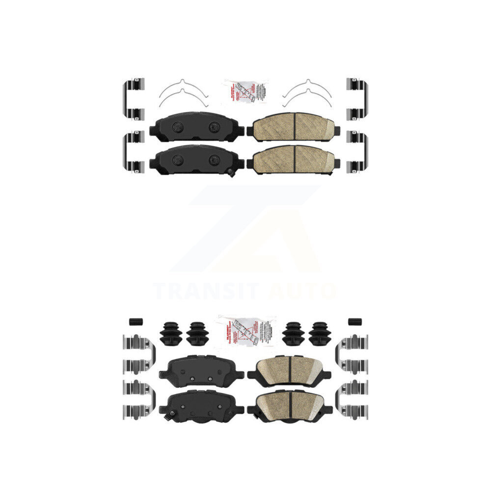 Front Rear Ceramic Disc Brake Pads Kit For 2009-2016 Toyota Venza KNF-101330