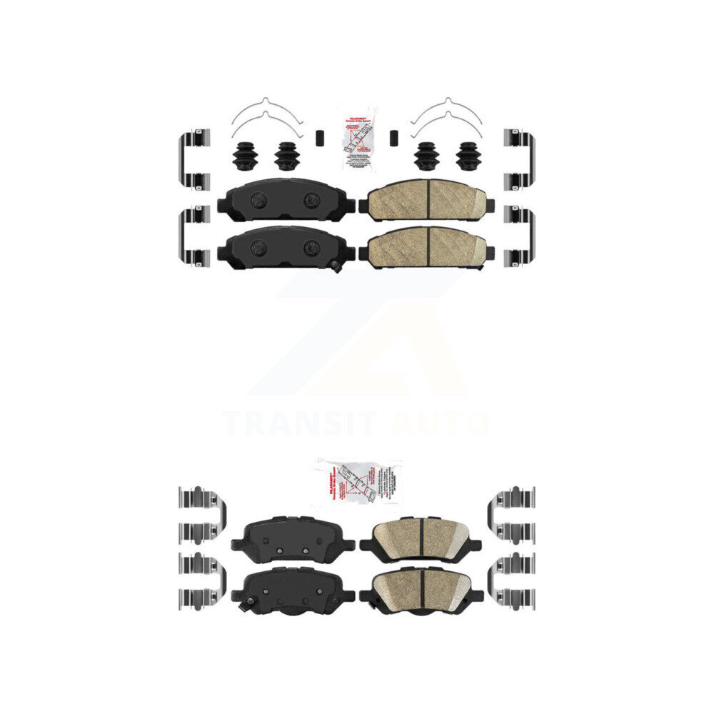 Front Rear Ceramic Disc Brake Pads Kit For 2009-2016 Toyota Venza KNF-101331