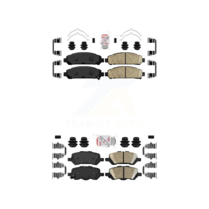 Front Rear Ceramic Disc Brake Pads Kit For 2009-2016 Toyota Venza KNF-101332