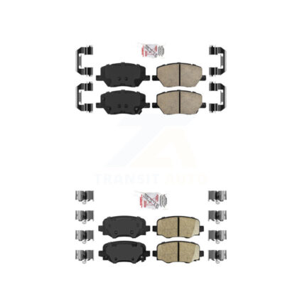 Front Rear Ceramic Disc Brake Pads Kit For Jeep Renegade Fiat 500X KNF-101334