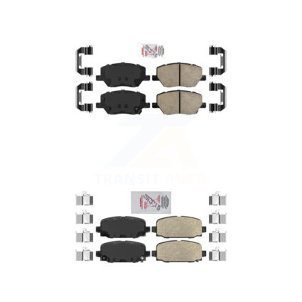 Front Rear Ceramic Disc Brake Pads Kit For 2018-2023 Jeep Compass KNF-101335