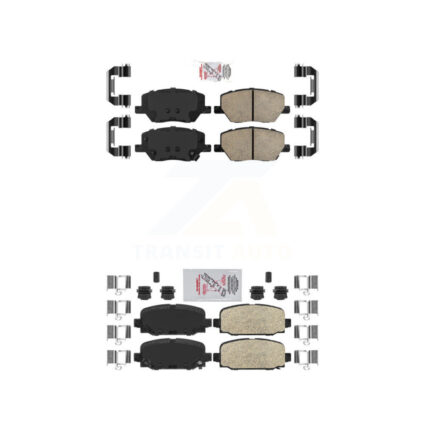 Front Rear Ceramic Disc Brake Pads Kit For 2018-2023 Jeep Compass KNF-101336