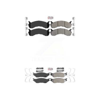 Front Rear Semi-Metallic Disc Brake Pads Kit For Ford F-53 Motorhome Chassis F-59 KNF-101348