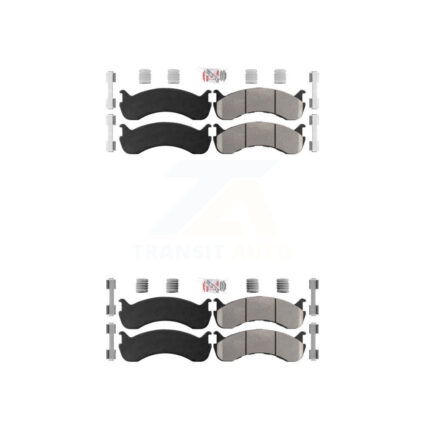 Front Rear Semi-Metallic Disc Brake Pads Kit For Kenworth T370 International Freightliner KNF-101351