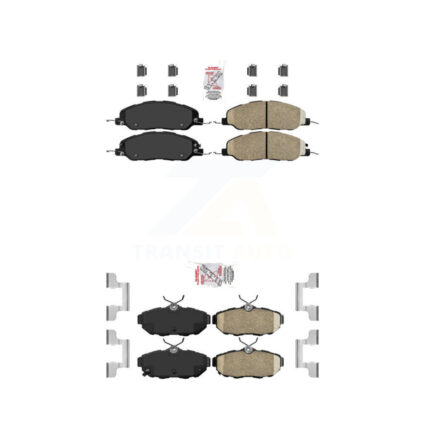 Front Rear Ceramic Disc Brake Pads Kit For Ford Mustang KNF-101357