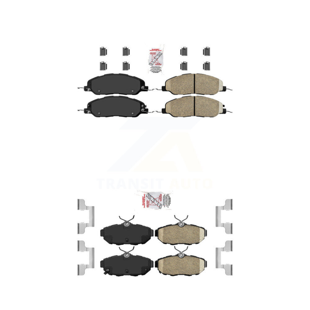 Front Rear Ceramic Disc Brake Pads Kit For Ford Mustang KNF-101357