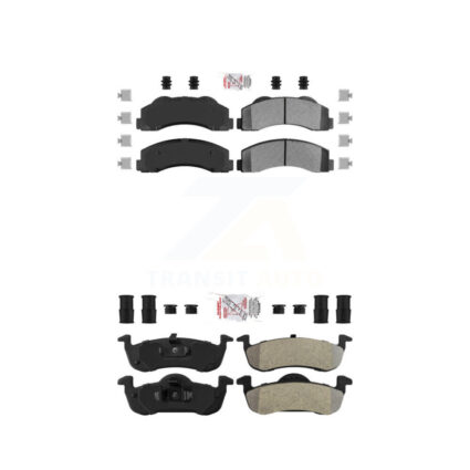Front Rear Semi-Metallic Disc Brake Pads Kit For Ford Expedition Lincoln Navigator KNF-101366