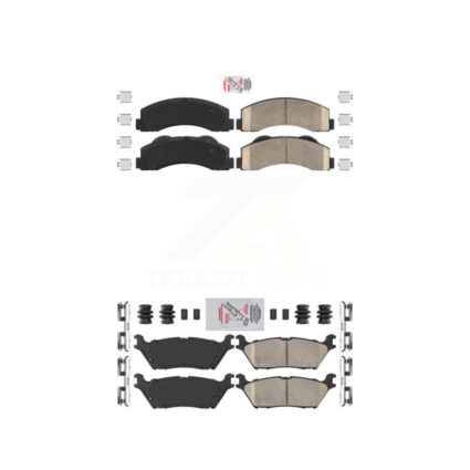 Front Rear Ceramic Disc Brake Pads Kit For 15-17 Ford F-150 With Electric Parking KNF-101373