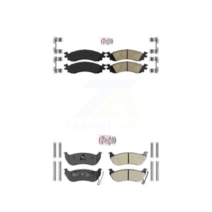 Front Ceramic Rear Semi-Metallic Disc Brake Pads Kit For Ford Explorer Sport Trac Mercury KNF-101379