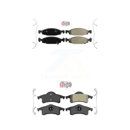 Front Rear Semi-Metallic Disc Brake Pads Kit For Jeep Grand Cherokee KNF-101381