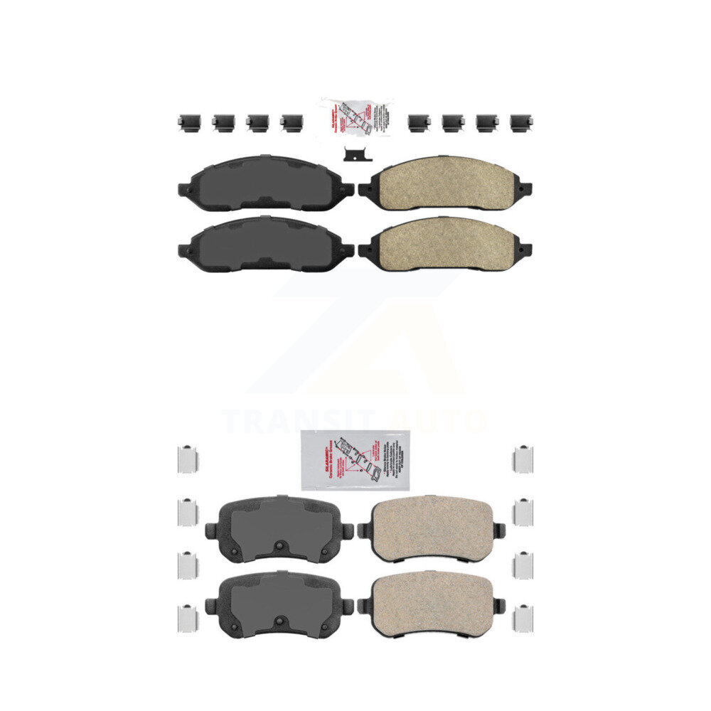 Front Rear Ceramic Disc Brake Pads Kit For 2004-2007 Ford Freestar Mercury Monterey KNF-101382