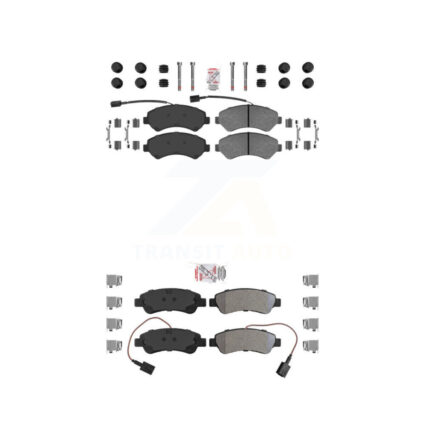 Front Rear Semi-Metallic Disc Brake Pads Kit For 2014-2020 Ram ProMaster 2500 3500 1500 KNF-101384